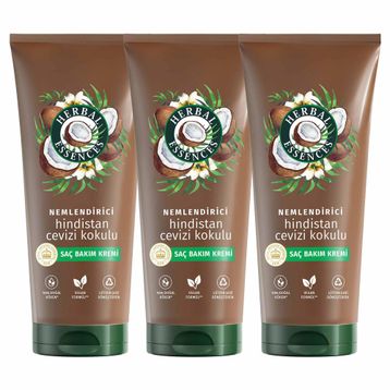 Herbal Essences 3x250 ml Nemlendirici Hindistan Cevizi Kokulu Saç Bakım Kremi