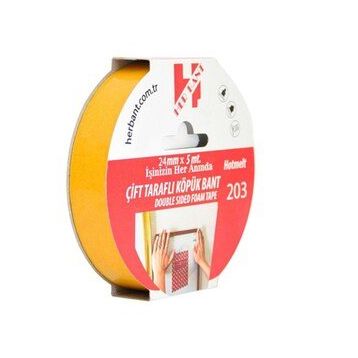 Herbant 24 mm x 5 mt Çift Taraflı Köpük Bant
