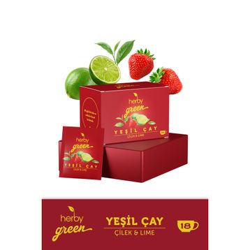 Herby 18'li Çilek ve Lime Yeşil Çay