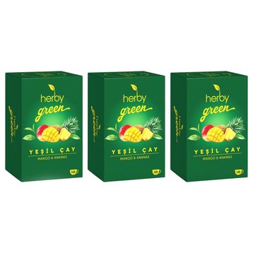 Herby 18'li Mango ve Ananas Yeşil Çay (3 adet)