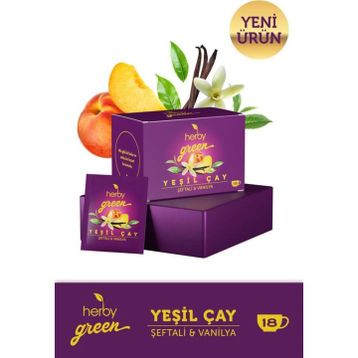 Herby 18'li Şeftali ve Vanilya Yeşil Çay