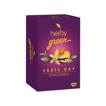 Herby 18'li Şeftali ve Vanilya Yeşil Çay