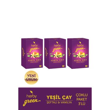 Herby 18'li Şeftali ve Vanilya Yeşil Çay