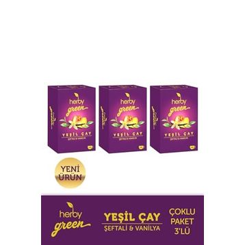 Herby 18'li Şeftali ve Vanilya Yeşil Çay