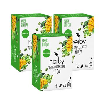 Herby 3'lü Yeşil Kahve Çekirdekli Fit Çay