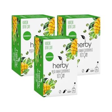 Herby 3'lü Yeşil Kahve Çekirdekli Fit Çay