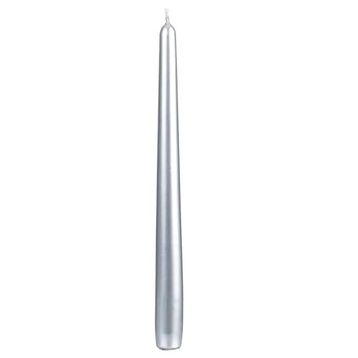 Herdekora Lame Gümüş 25 cm Şamdan Mumu