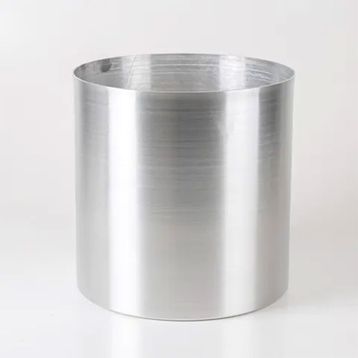 Herdekora Silindir Alüminyum Gümüş 15x15 cm Saksı