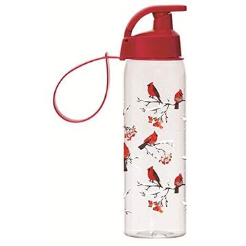Herevin 500 ml Kırmızı Kuş Baskılı Askılı Matara/Suluk