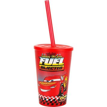 Herevin Cars Kırmızı 340 ml Pipetli Bardak