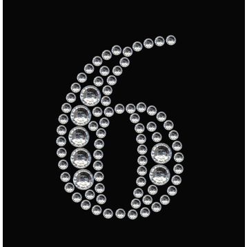 Herma Sayı 6 Kristal Etiket