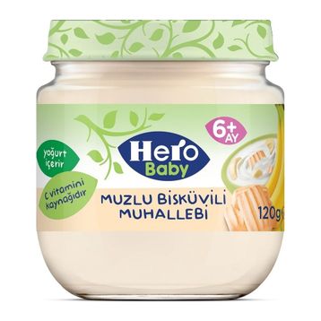 Hero Baby 12x120 gr Muzlu Bisküvili Muhallebi