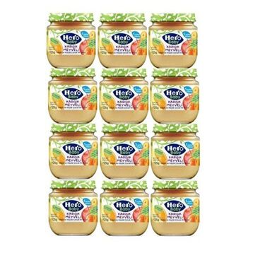 Hero Baby 12x120 gr Muzlu Yoğurtlu Kavanoz Mama