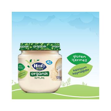 Hero Baby 12x120 gr Organik Sütlaç Kavanoz Maması