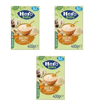 Hero Baby 3x400 gr Sütlü Ballı İrmikli Kaşık Maması