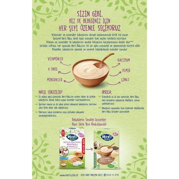 Hero Baby 3x400 gr Sütlü Peynirli Pekmezli 8 Tahıllı Kaşık Maması