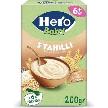 Hero Baby 5 Tahıllı Sütsüz 200 gr Kaşık Mama