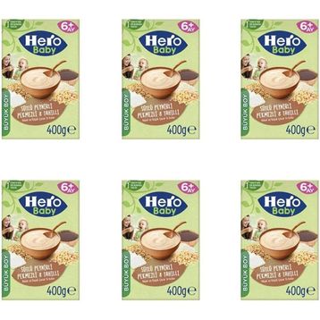 Hero Baby 6x400 gr Sütlü Peynirli Pekmezli 8 Tahıllı Kaşık Maması