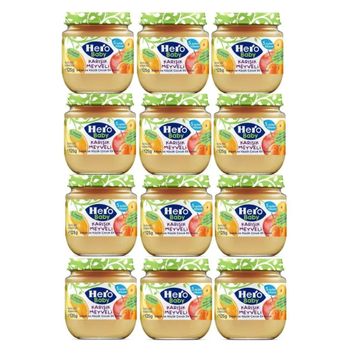 Hero Baby Karışık Meyveli Yulaflı 12x125 gr Kavanoz Maması