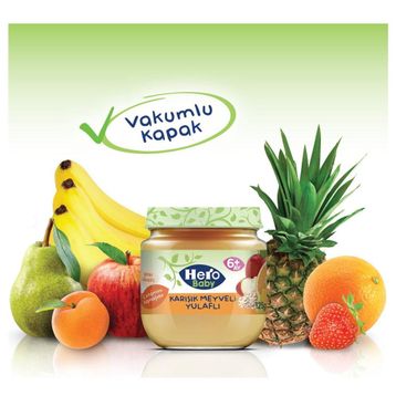 Hero Baby Karışık Meyveli Yulaflı 6x125 gr Kavanoz Maması