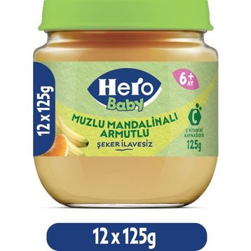 Hero Baby Muzlu Mandalinalı Armutlu 12x125 gr Kavanoz Mama