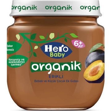 Hero Baby Organik Erik Püresi 120 gr Kavanoz Mama