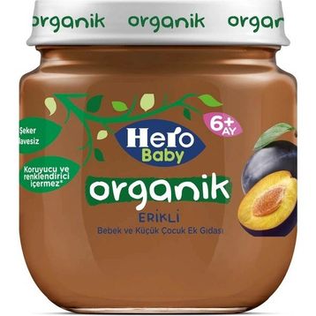 Hero Baby Organik Erik Püresi 120 gr Kavanoz Mama