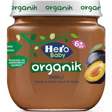 Hero Baby Organik Erik Püresi 120 gr Kavanoz Mama