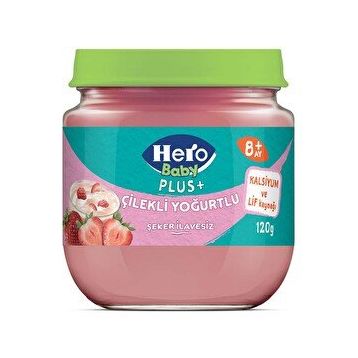 Hero Baby Plus+ Çilekli Yoğurtlu 120 gr Kavanoz Mama