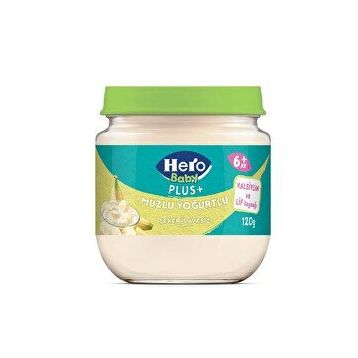 Hero Baby Plus+ Muzlu Yoğurtlu 120 gr Kavanoz Mama