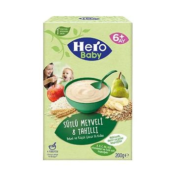 Hero Baby Sütlü Meyveli 8 Tahıllı 200 gr Ek Besin