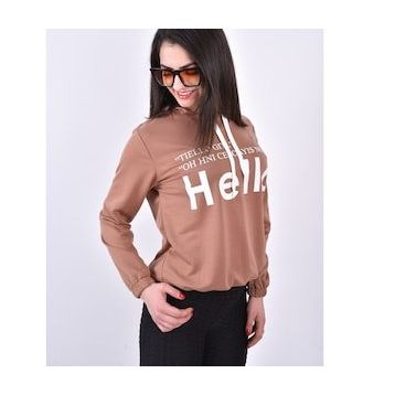 Herotasarım Siyah Baskılı Sweatshirt