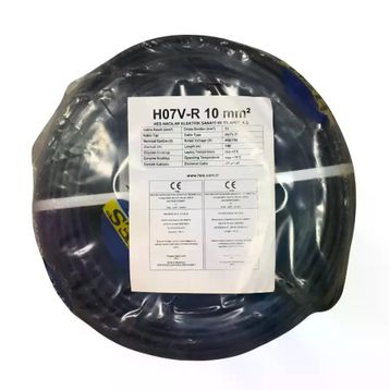 Hes H07V-R Nya Siyah 10 mm Kablo