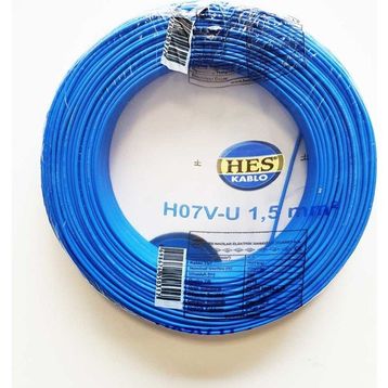 Hes Mavi 1.5 mm 100 mt Nya Kablo