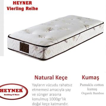 Heyner Bamboo Ortopedik Yaylı 80x130 cm Bebek Yatağı