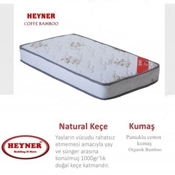 Heyner Coffee Bamboo Ortopedik Yaylı 80x190 cm Yatak