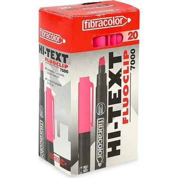 Hi-Text Fluoclip 7000 Pembe 20'li Fosforlu Kalem