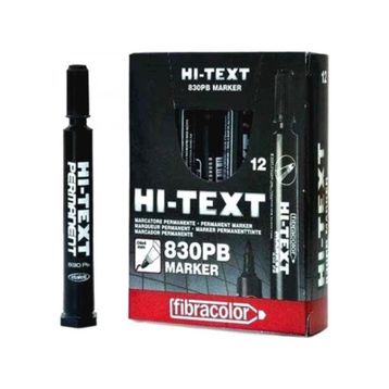 Hi-Text Yuvarlak Uçlu Siyah 830PB 12'li Paket Markör