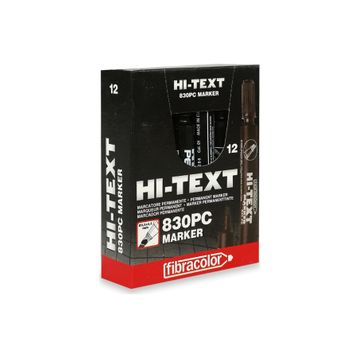 Hi-Text Yuvarlak Uçlu Siyah 830PB 12'li Paket Markör