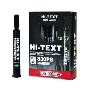 Hi-TextSiyah 830Pb 12'li Permanent M Yuvarlak Uç