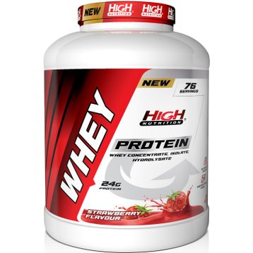 High Nutrition Whey Protein 2280 gr Çilek Aromalı 24 gr Protein 76 Servis Protein Tozu