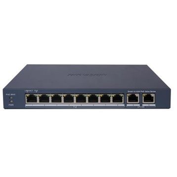 Hikvision DS-3E1310P-EI/M 8 Port 60W Full PoE 10/100 2xUplink Yönetilemez Metal Switch