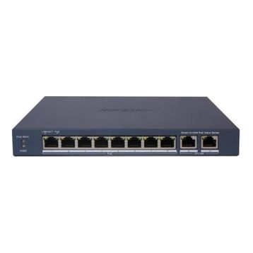 Hikvision DS-3E1310P-EI/M 8 Port 60W Full PoE 10/100 2xUplink Yönetilemez Metal Switch