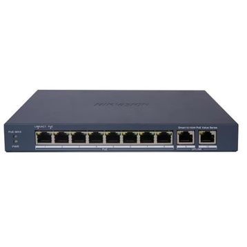 Hikvision DS-3E1310P-EI/M 8 Port 60W Full PoE 10/100 2xUplink Yönetilemez Metal Switch