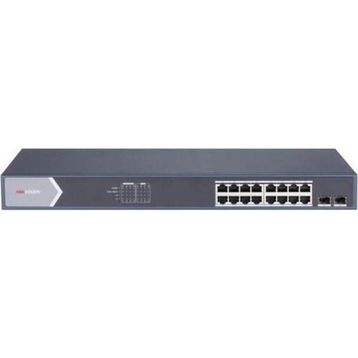 Hikvision DS-3E1518P-SI 16 Port 250W Full PoE Gigabit 2xSFP Akıllı Rack Mount Yönetilebilir Switch