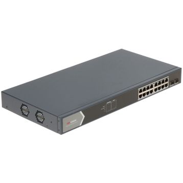 Hikvision DS-3E1518P-SI 16 Port 250W Full PoE Gigabit 2xSFP Akıllı Rack Mount Yönetilebilir Switch