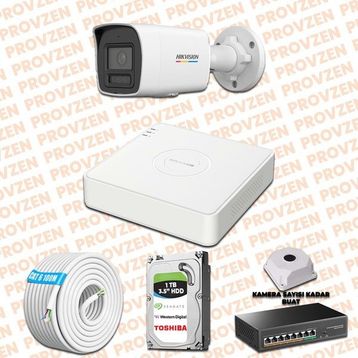 Hikvision Provzen 1 IP 4MP Colorvu Hibrit Güvenlik Kamerası