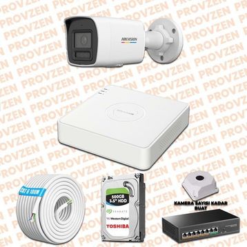 Hikvision Provzen 1 IP 4MP Colorvu Hibrit Güvenlik Kamerası