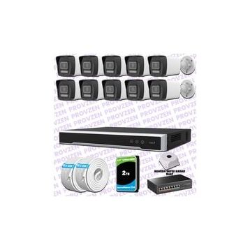 Hikvision Provzen 10 IP 4 MP Colorvu Hibrit Güvenlik Kamerası