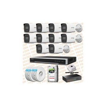 Hikvision Provzen 10 IP 4 MP Colorvu Hibrit Güvenlik Kamerası